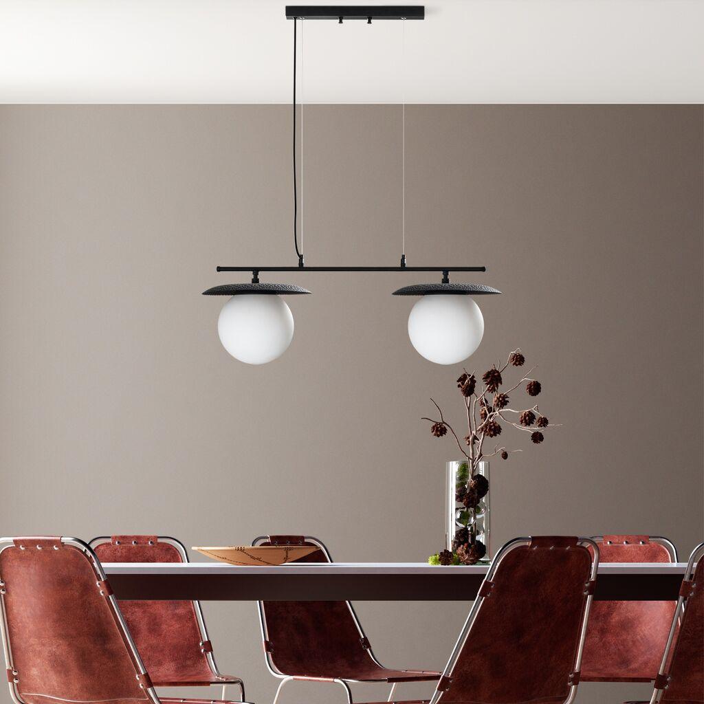 Opviq Luster Anemon-13813, 20 см, IP20, бело-црно