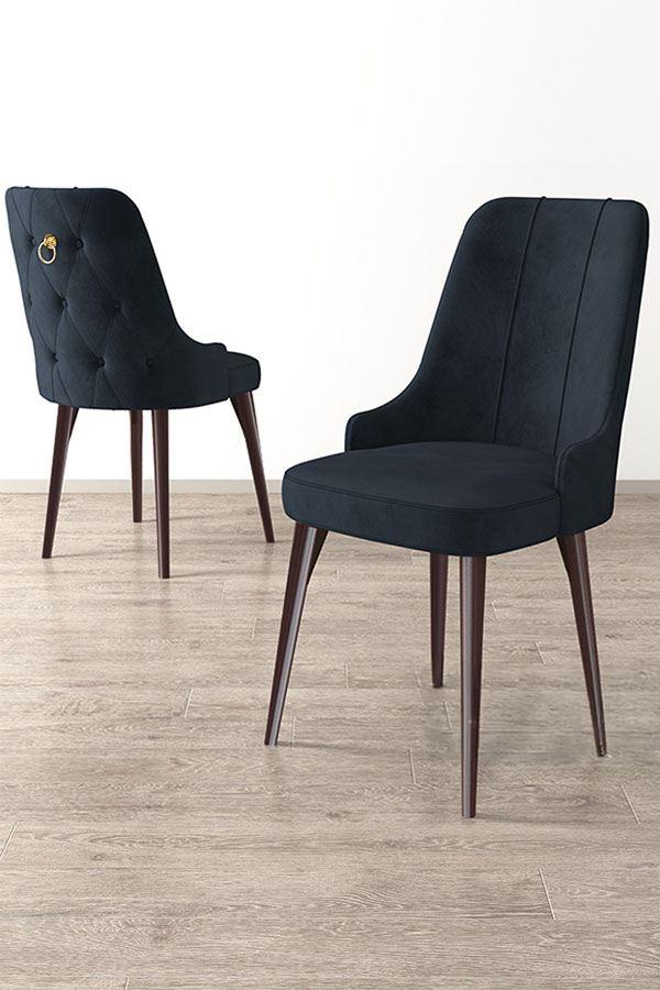 Комплет столчиња Hanah Home Newa, 46x94x46 см, 4 парчиња, антрацит-кафеава