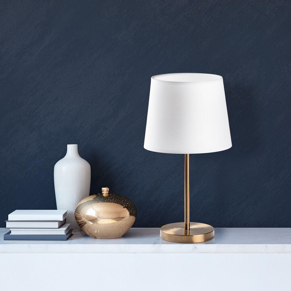 Столна ламба Opviq 5101, 21x21x39 см, IP20, златно-бела боја