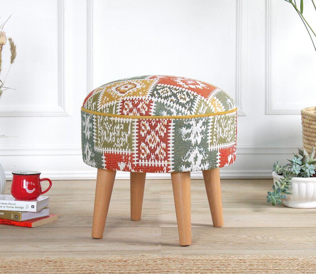 Atelier del Sofa Tabure Rugrev, 45x45x45cm, Шарена