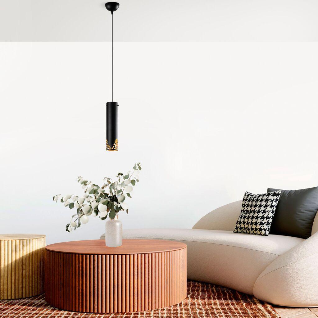 Opviq Luster Halo-15374, 8x8x126 см, IP20, црна