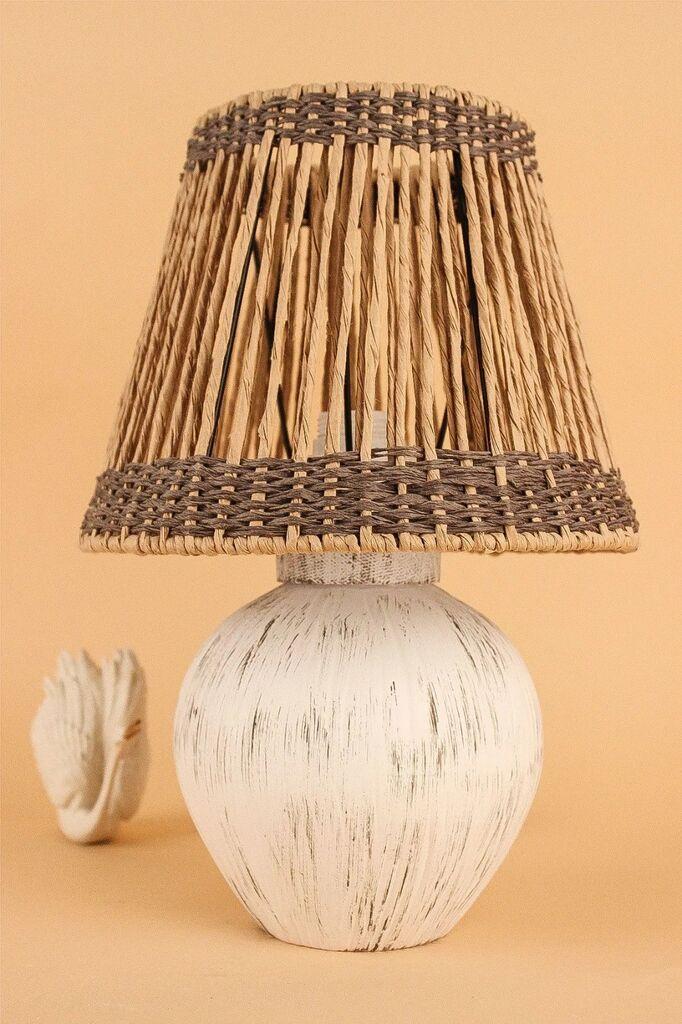 Столна ламба Opviq YL653, 25x20x38 см, IP20, крем-бела