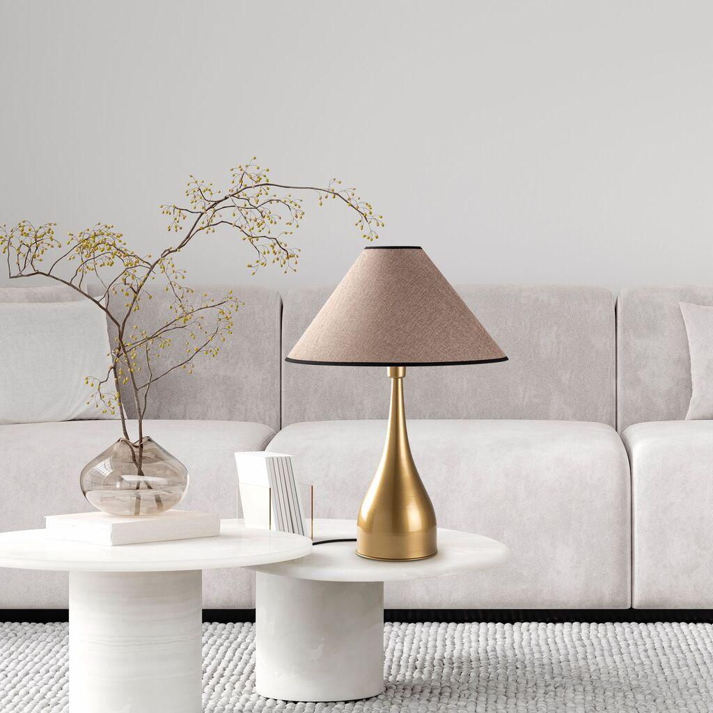 Столна ламба Opviq Luna-15273, 50x50x68 см, IP20, златно-кафеава боја