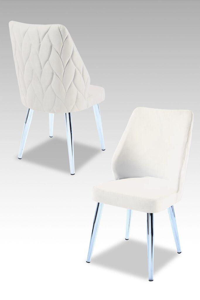 Комплет столчиња Hanah Home Poufy, 48x90x43 см, 2 парчиња, крем боја