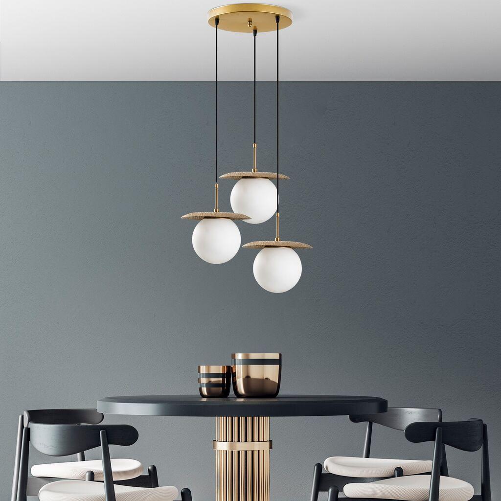 Opviq Luster Anemon-13833, 55x55x110cm, IP20, златно-бели бои