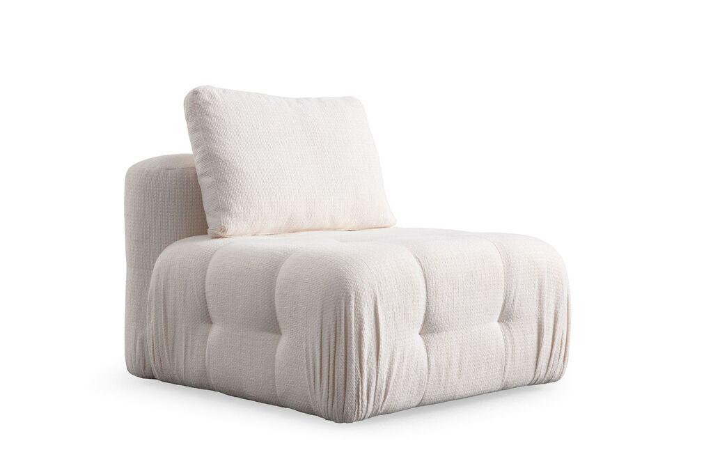 Фотелја Atelier del Sofa Amaris O1, 90 x 100 x 65 см, крем боја