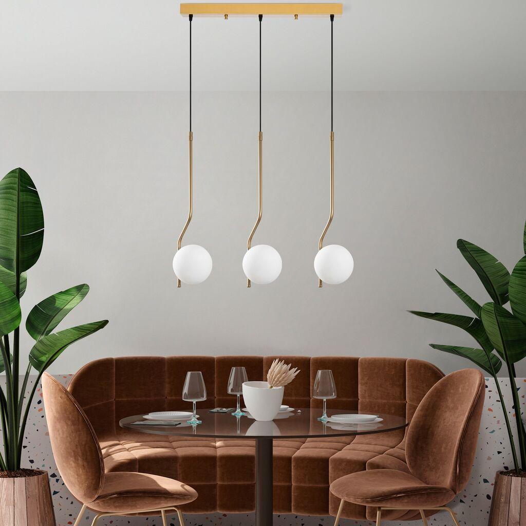 Opviq Luster Tulip-13825, 70x15x110cm, IP20, бело-златна боја