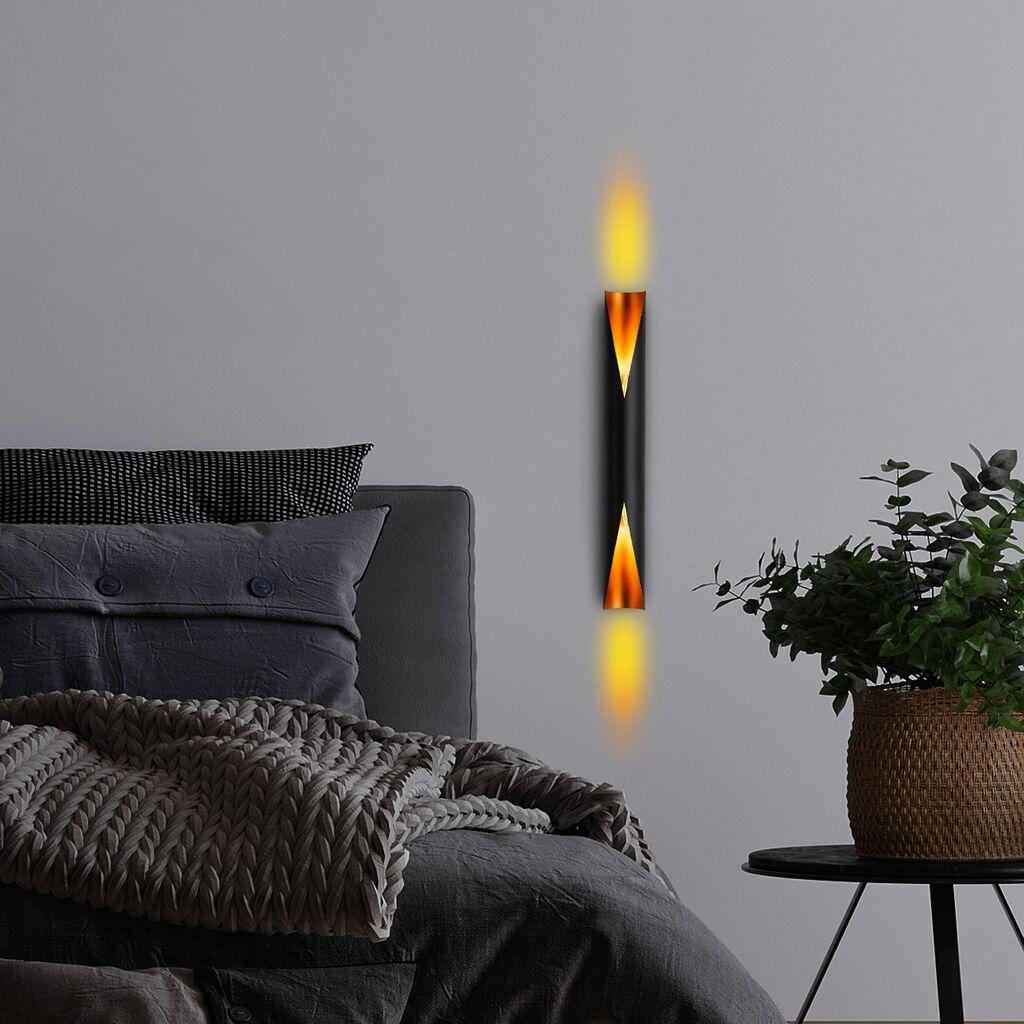 Opviq dzидна светилка Vega-15366, 8x59x12cm, IP20, црна