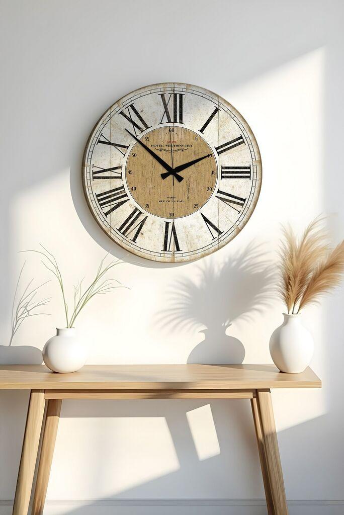 Wallity dzиден часовник Huhuas00013, 50x50 см, беж