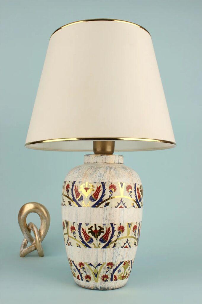 Столна ламба Opviq YL681, 32x24x52 см, IP20, бело-златна боја