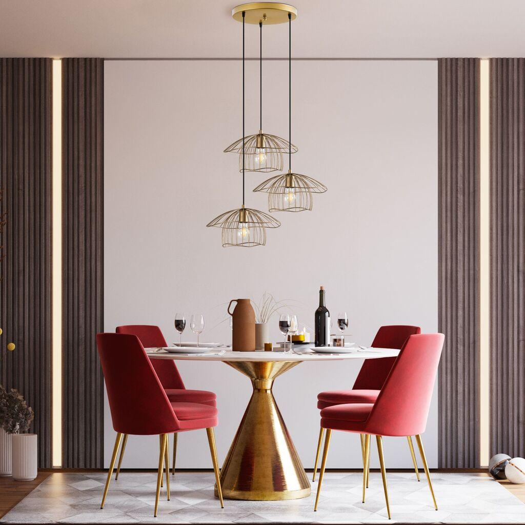 Opviq Luster Mantar-6503-S-1, 68x68x110cm, IP20, златна боја