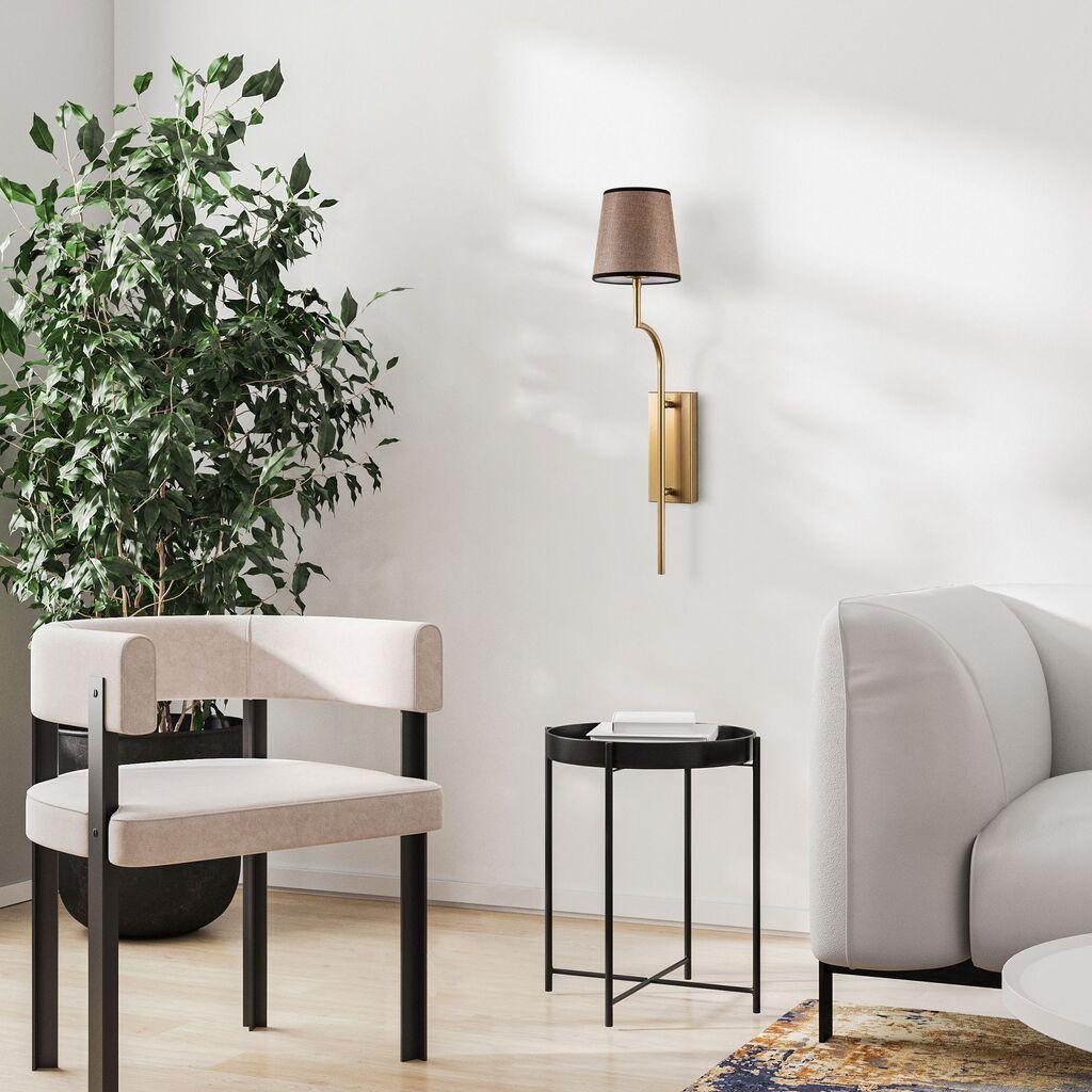 Opviq dzидна светилка Lumora-15334, 16x22x72cm, IP20, златно-кафеава боја