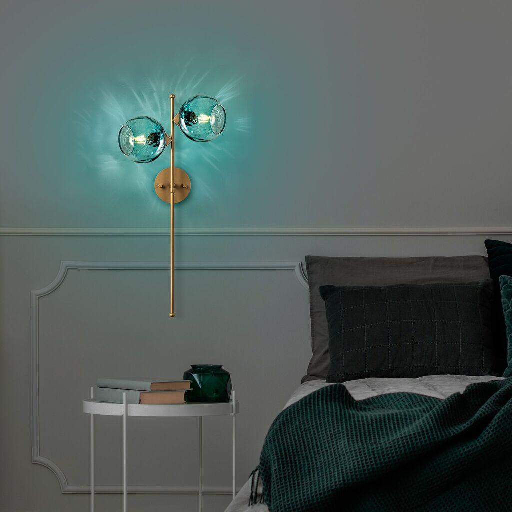 Opviq dzидна светилка Benek-15-14421, 35x25x72cm, IP20, златна боја