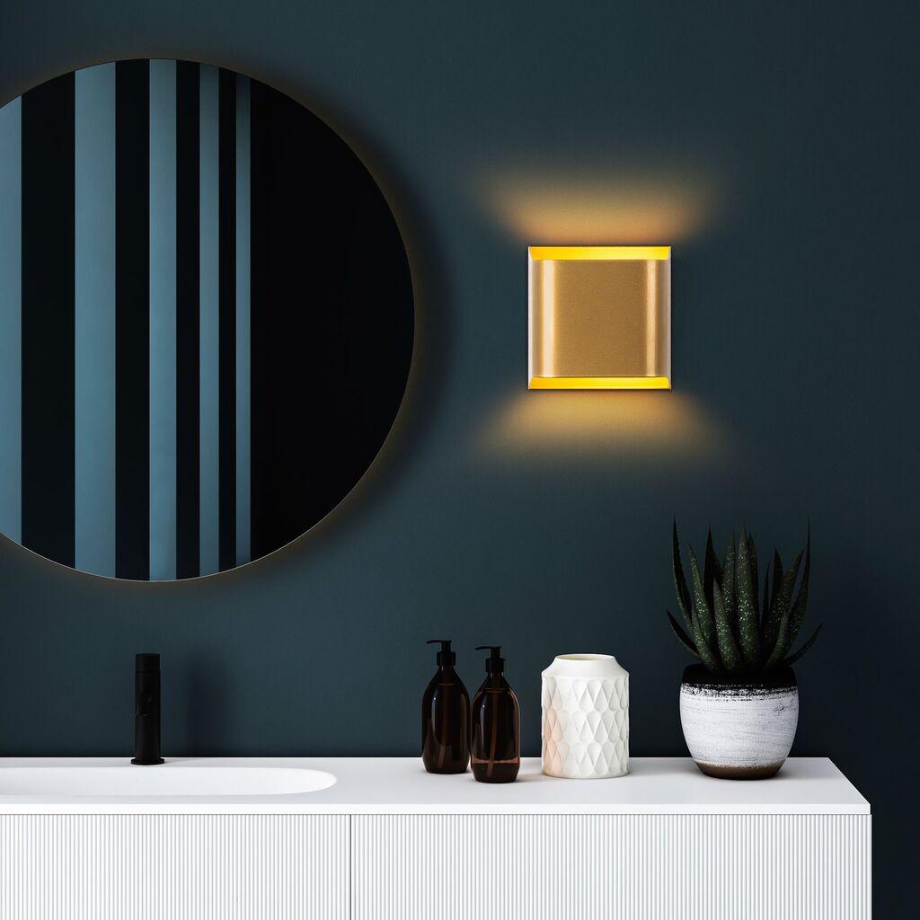 Opviq dzидна светилка Bera-15306, 15x15x11cm, IP20, златна боја