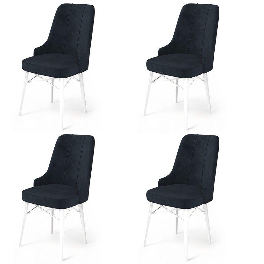 Комплет столчиња Hanah Home Pare, 46x94x46 см, 4 парчиња, антрацит-кафеава