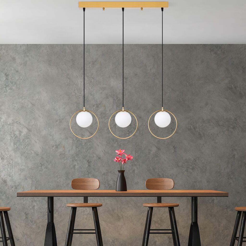 Opviq Luster Dolunay-7055, 96x15x126cm, IP20, бело-златна боја