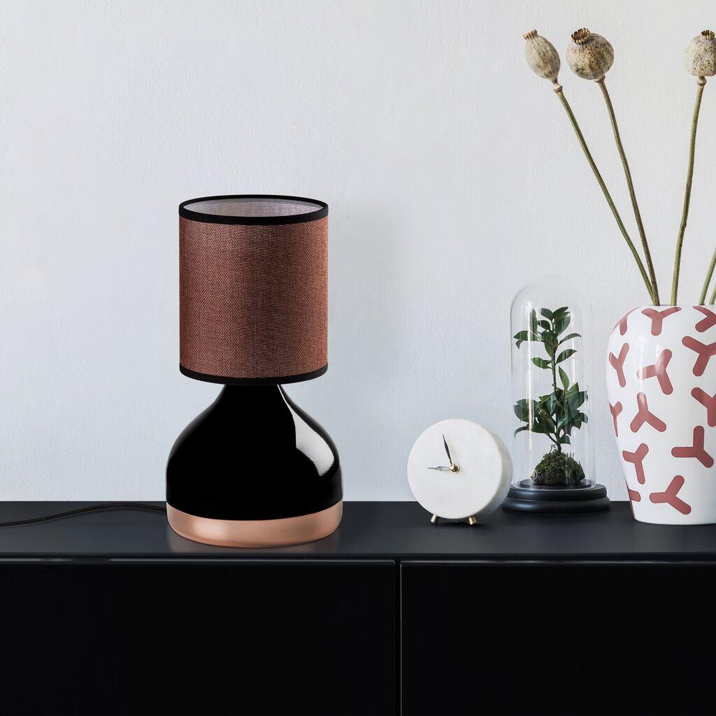 Столна ламба Opviq 8014, 17x17x33 см, IP20, кафеаво-црна