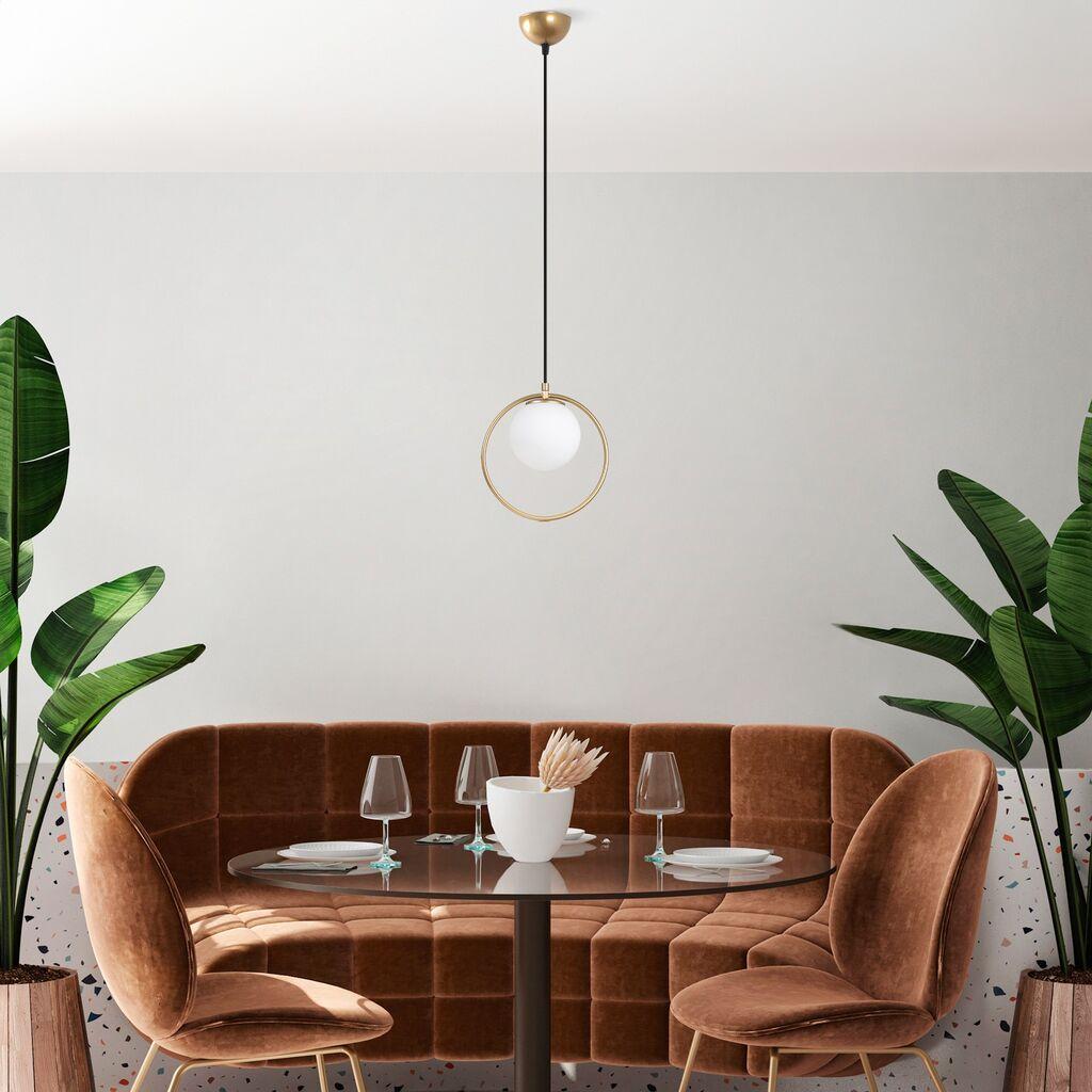 Opviq Luster Dolunay-4492, 15 см, IP20, бело-златна боја