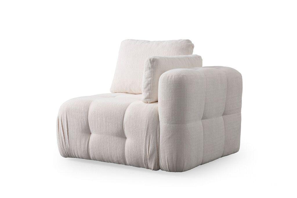 Фотелја Atelier del Sofa Amaris 1R, 100 x 100 x 65 см, крем боја