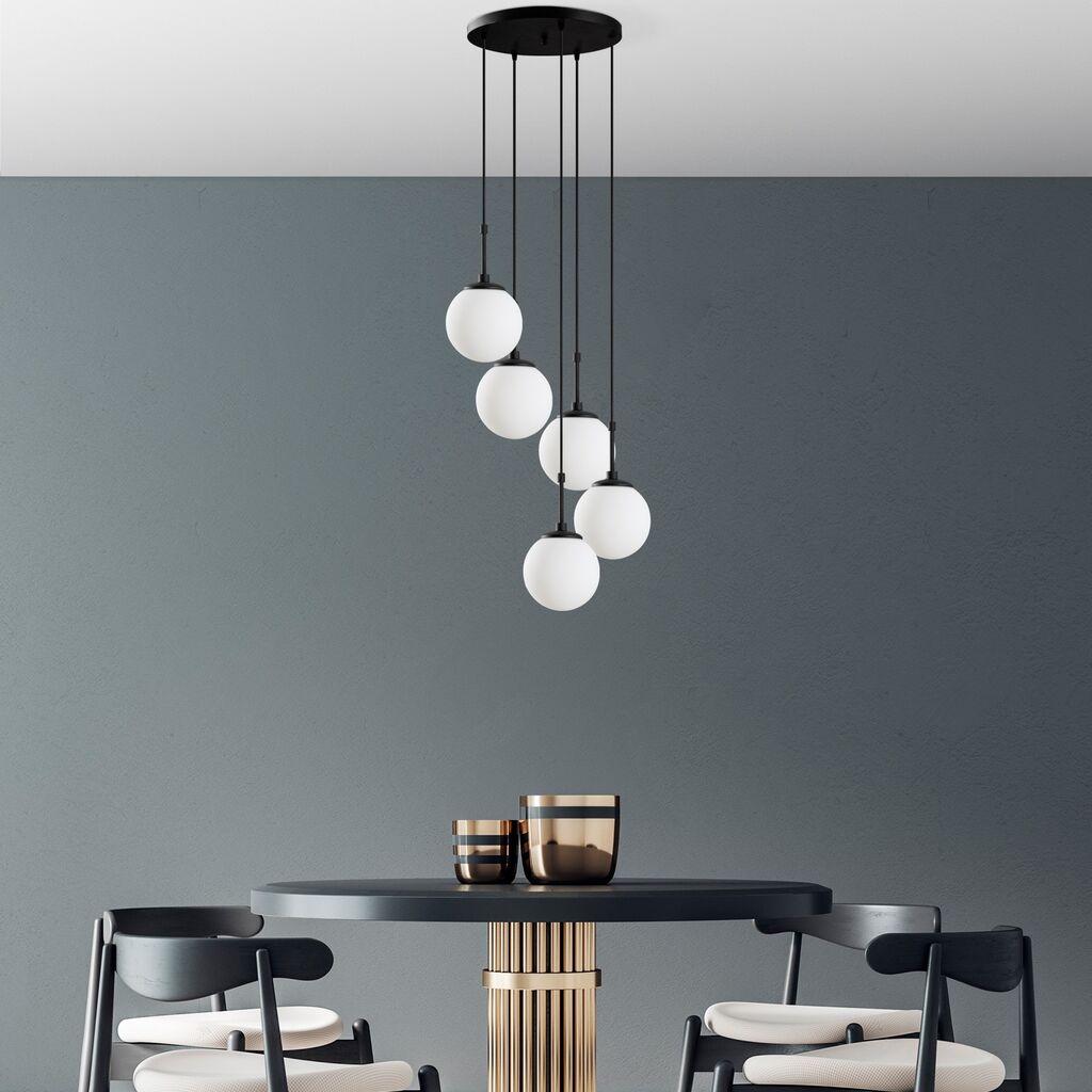 Opviq Luster Orbital-15-14016, 40x40x115cm, IP20, црно-бело