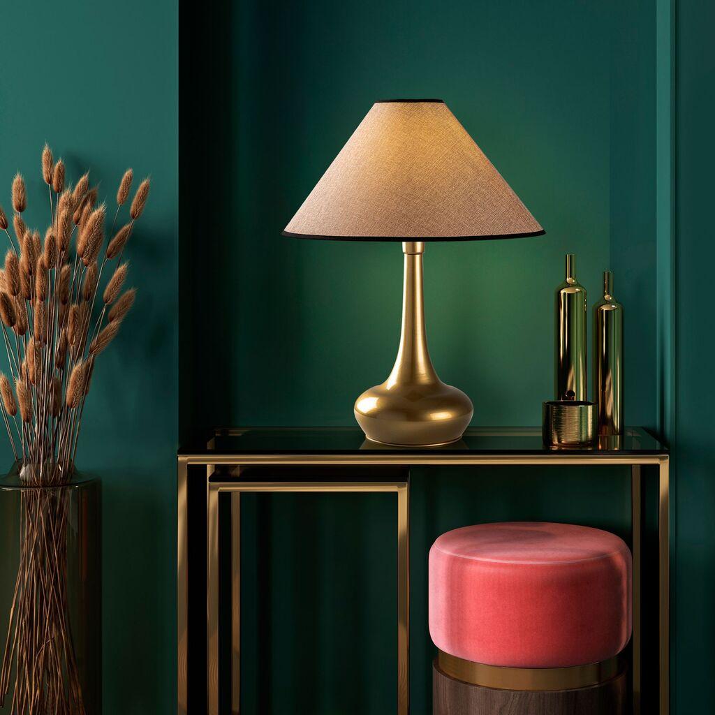 Столна ламба Opviq Luna-15257, 50x50x63 см, IP20, златно-кафеава боја