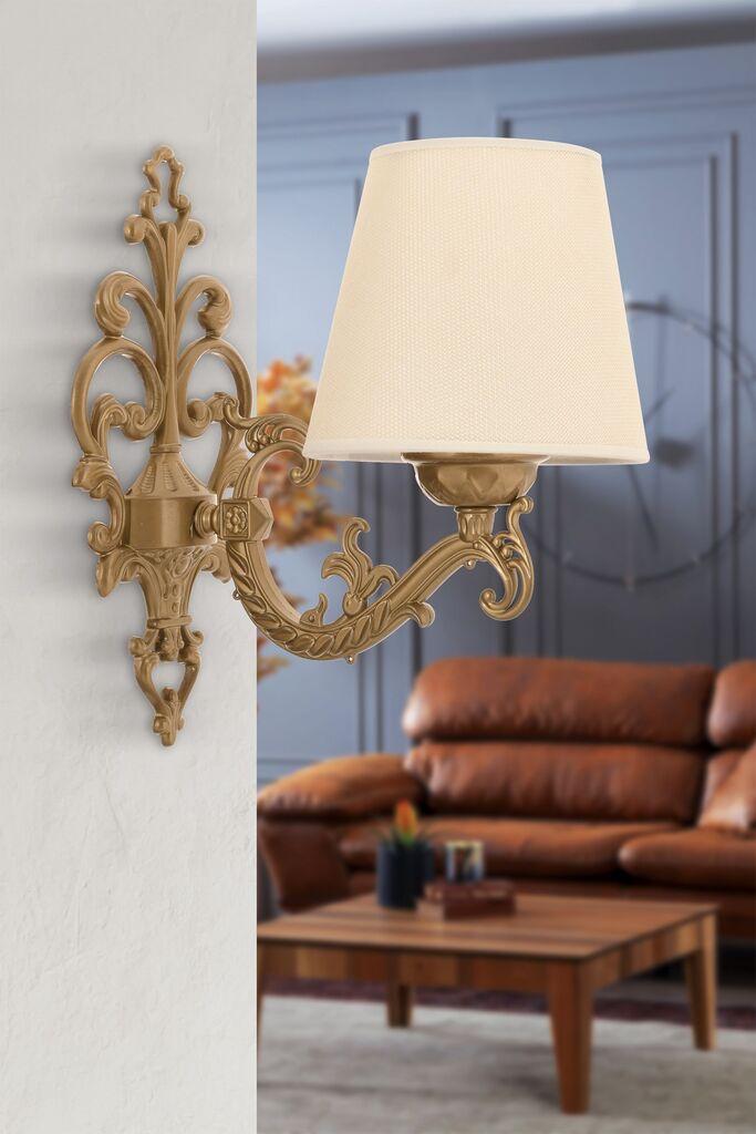 Dzидна ламба Opviq Claire, 15x10x13cm, IP20, крем-златна боја