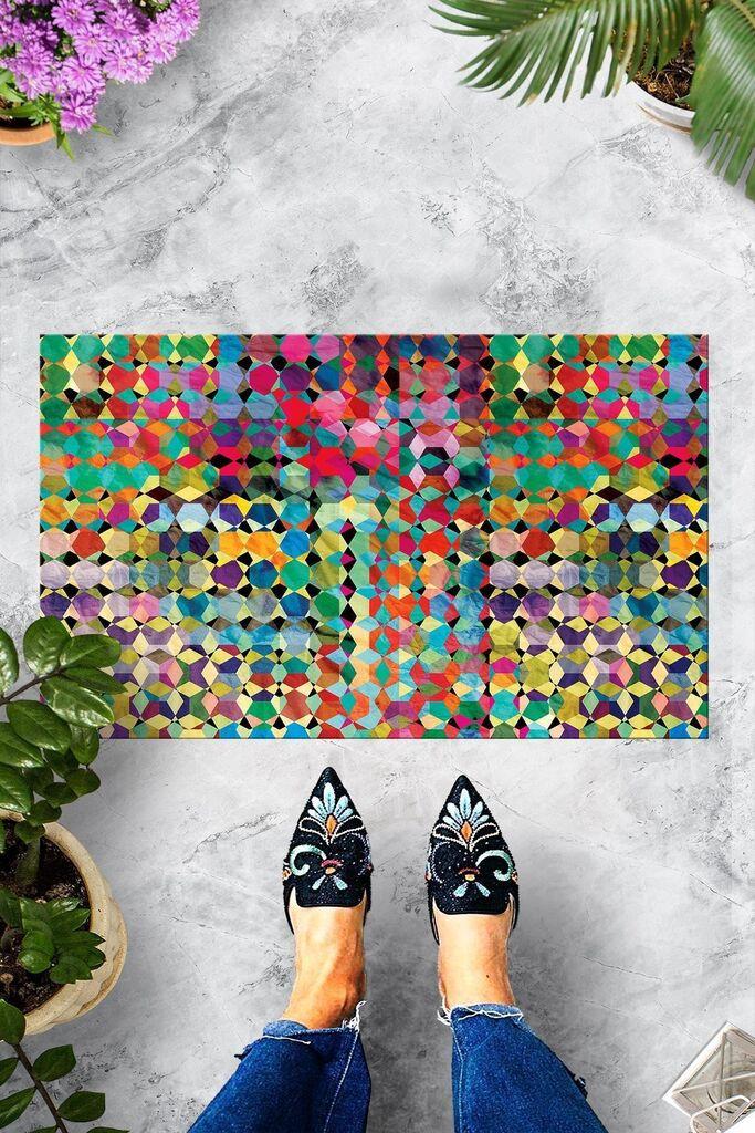 Conceptum Hypnose Doormat Tuval, 40x60 cm, Шарена