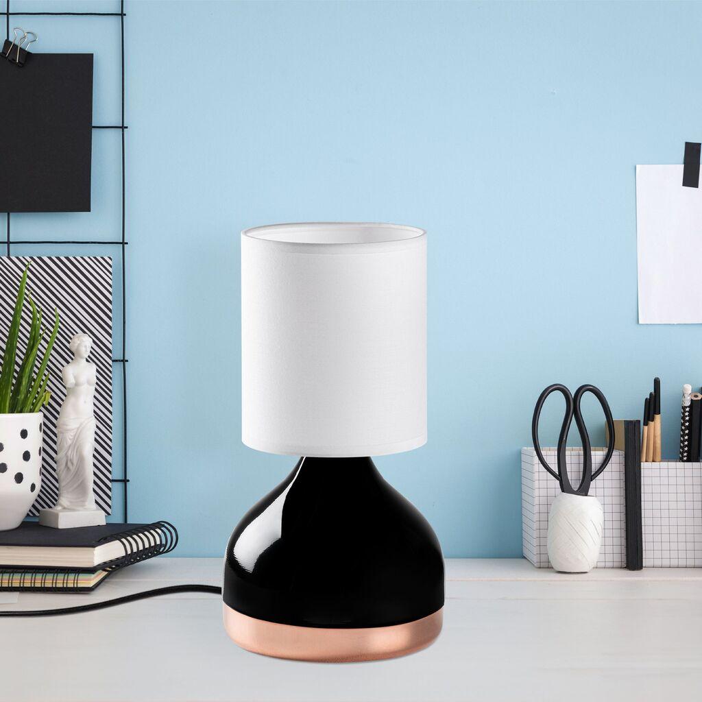 Столна ламба Opviq 8013, 17x17x33 см, IP20, црно-бела