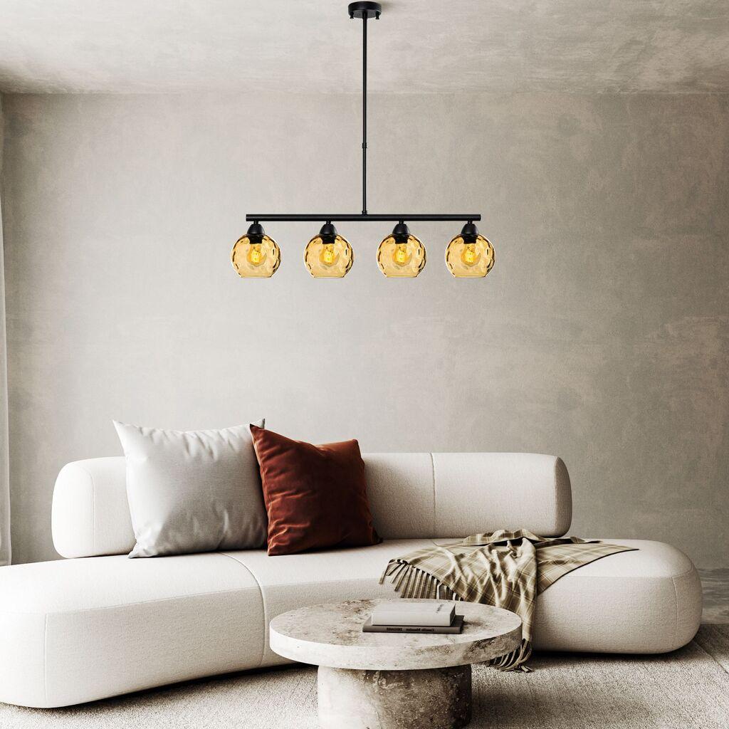 Opviq Luster Benek-15-14431, 80x15x80cm, IP20, црно-црвена