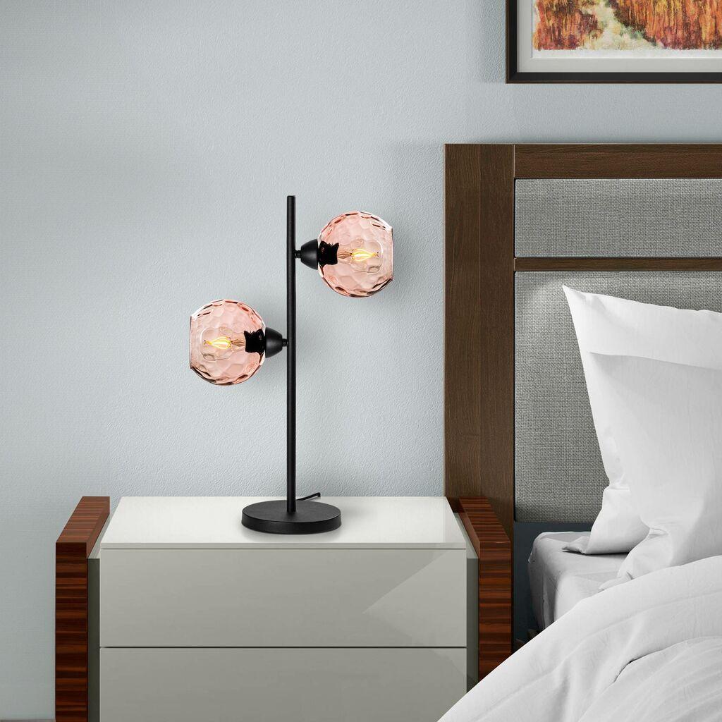 Столна ламба Opviq Benek-15-14551, 36x18x58 см, IP20, црно-црвена