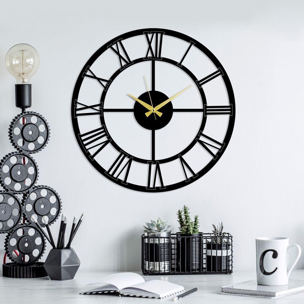 Wallity dzиден часовник Пари, 49x49 см, црн