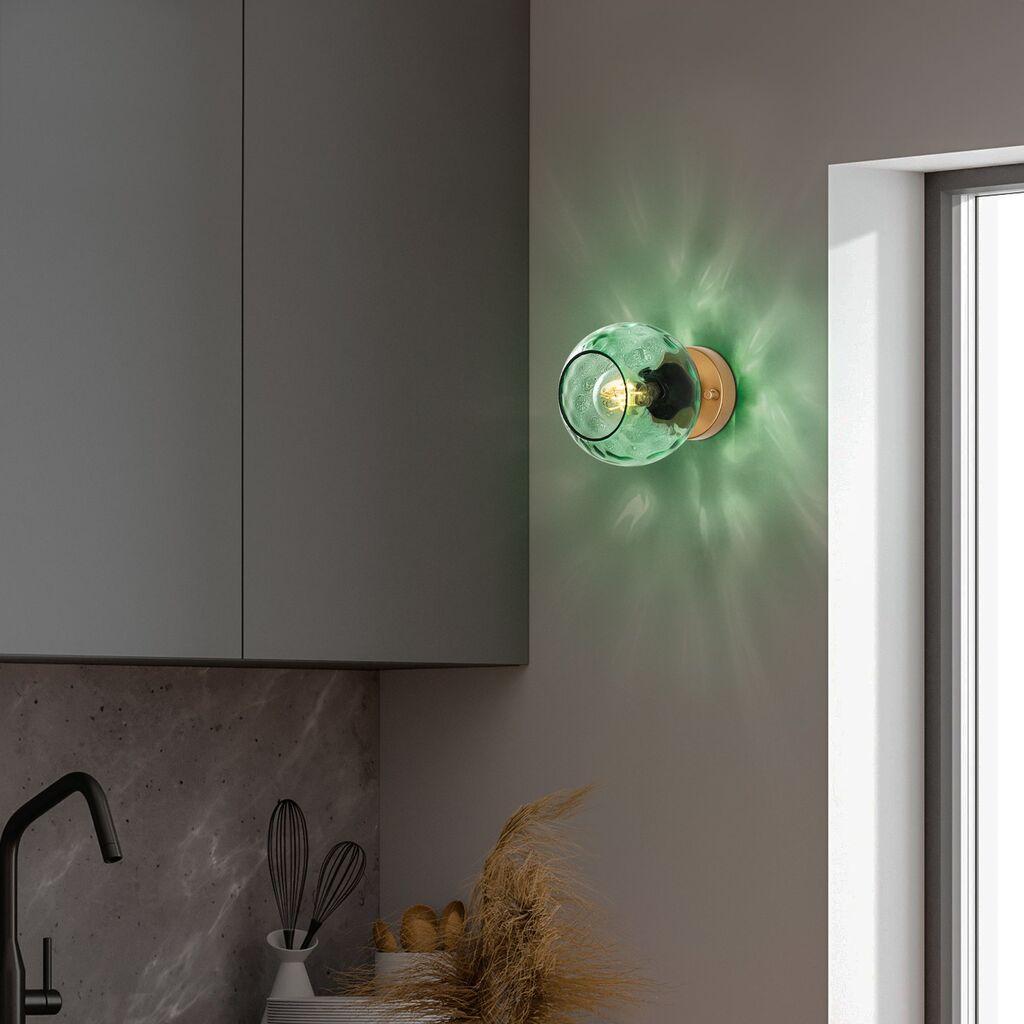 Opviq dzидна светилка Benek-15-14403, 15x18x15cm, IP20, златна боја