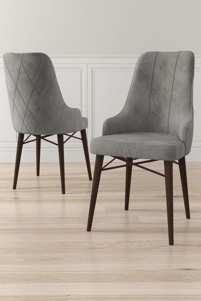 Комплет столчиња Hanah Home Neta, 46x95x42 см, 4 парчиња, кафеаво-сива