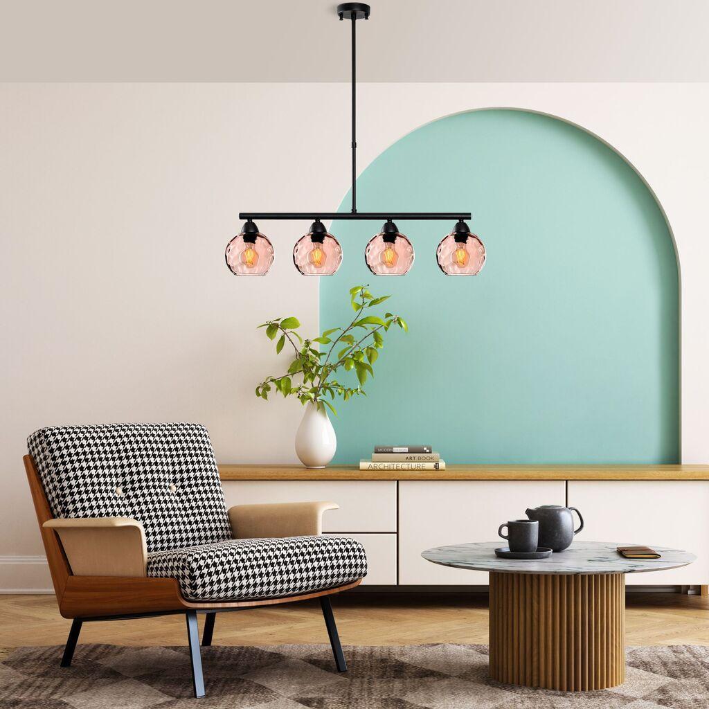 Opviq Luster Benek-15-14431, 80x15x80cm, IP20, црно-црвена