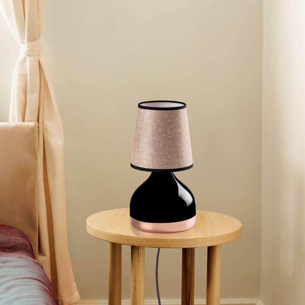 Столна ламба Opviq 8032, 17x17x33 см, IP20, црно-кафеава