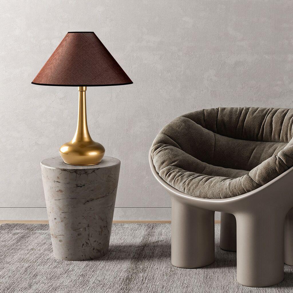 Столна ламба Opviq Luna-15258, 50x50x63 см, IP20, кафеаво-златна боја