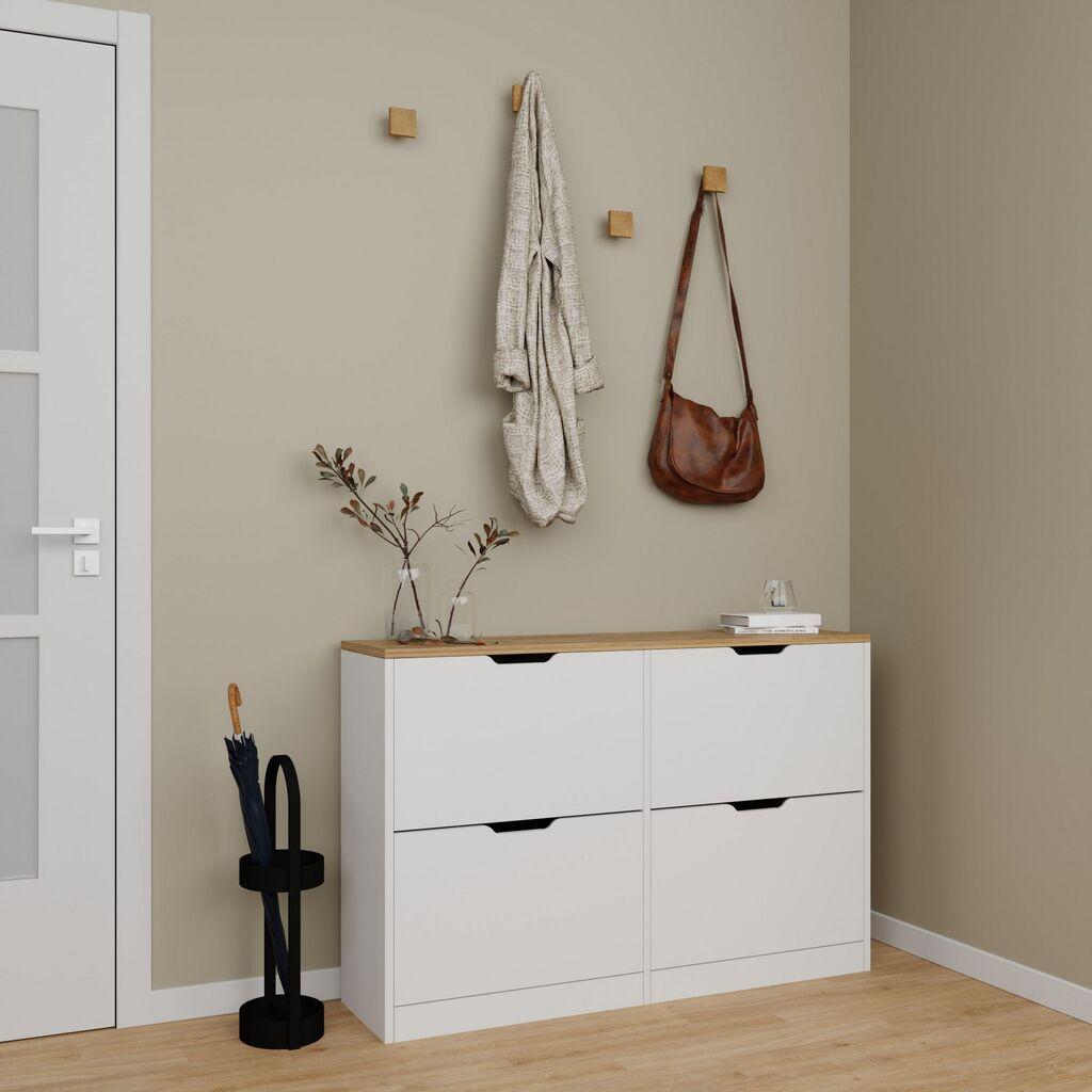 Hanah Home Чипеларник Duru-1750, 120.5 × 79.2 × 30 см, бел