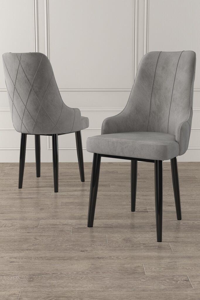 Комплет столчиња Hanah Home Trex, 46x95x42 см, 2 парчиња, сиво-црна