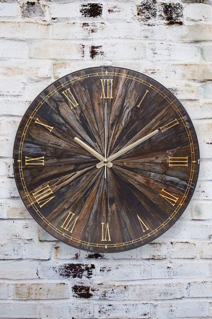 Wallity dzиден часовник Myk1113, 36x36 см, кафеав