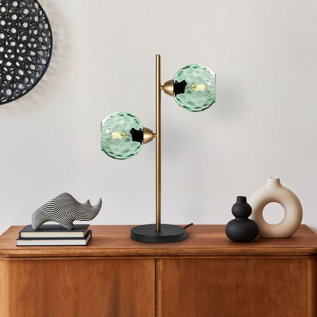 Столна ламба Opviq Benek-15-14561, 36x18x58 см, IP20, златно-црвена боја