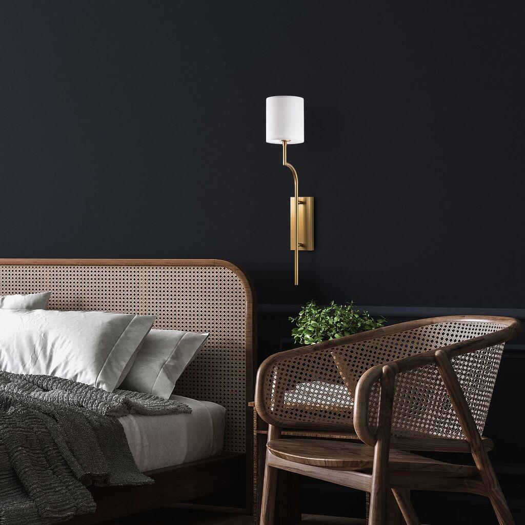 Opviq dzидна светилка Lumora-15337, 14x22x72cm, IP20, златно-бела боја