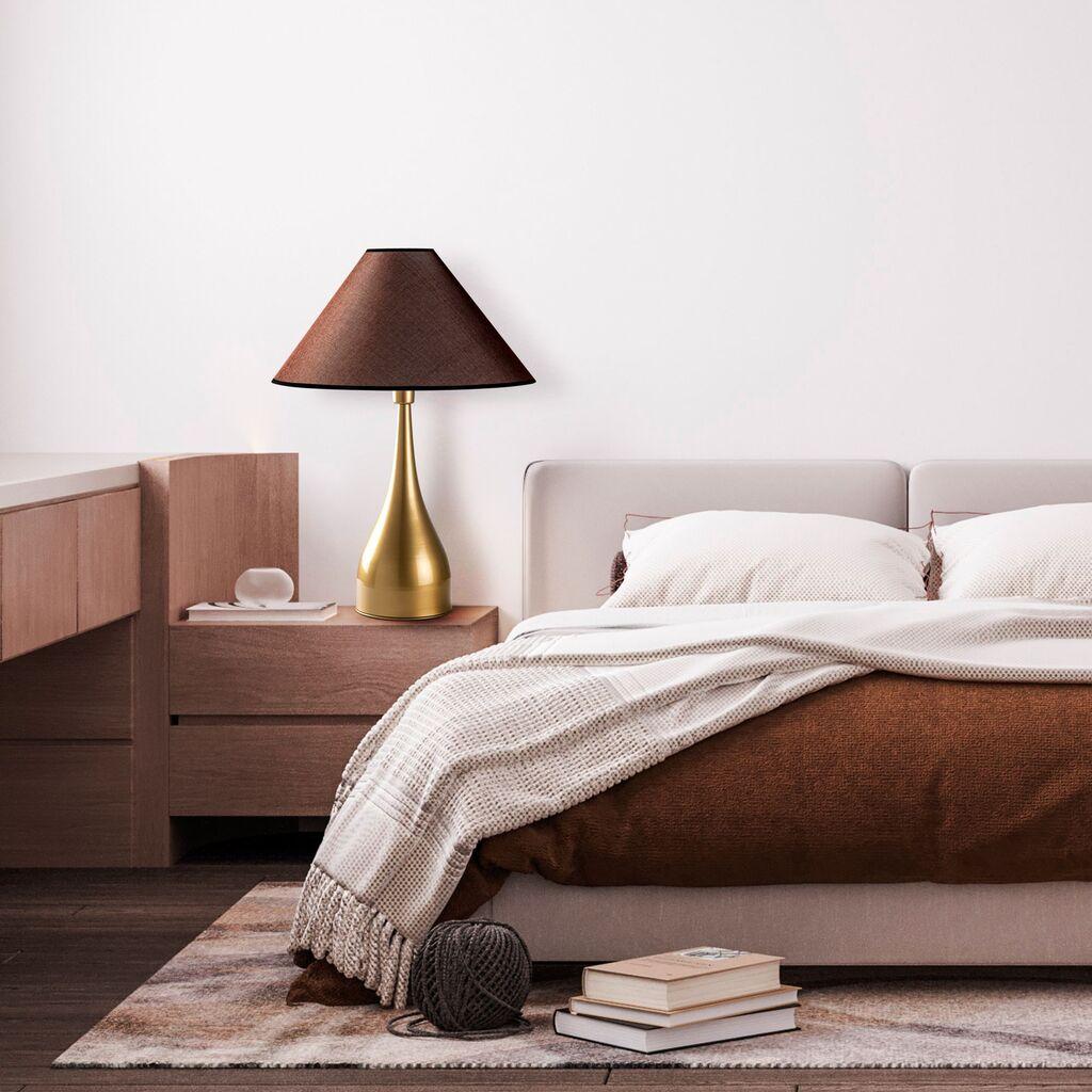 Столна ламба Opviq Luna-15274, 50x50x68 см, IP20, кафеаво-златна боја