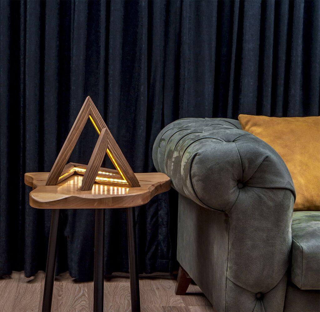 Комплет столни ламби Opviq KN03-US, 2 парчиња, боја на даб