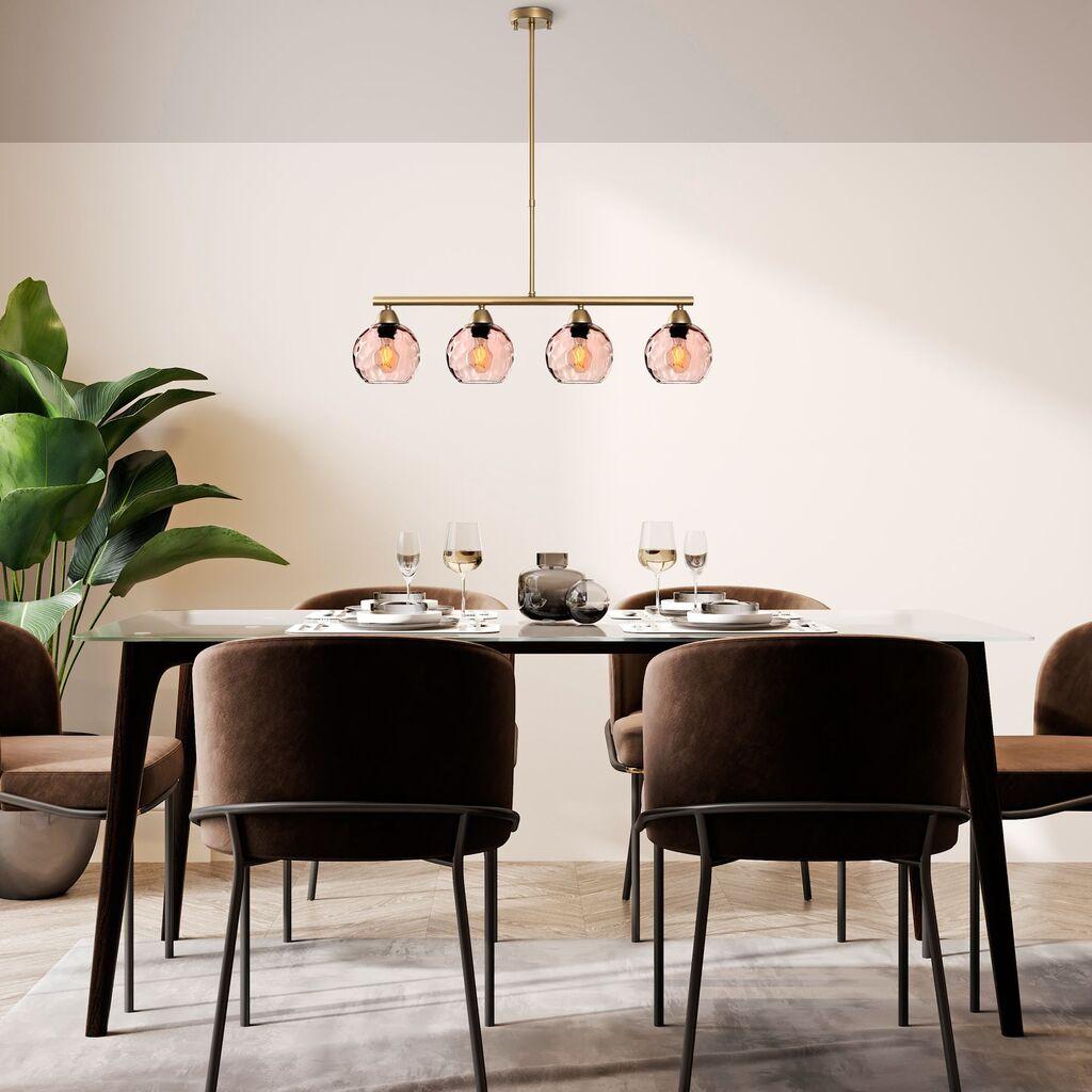 Opviq Luster Benek-15-14441, 80x15x80cm, IP20, златно-црвена боја