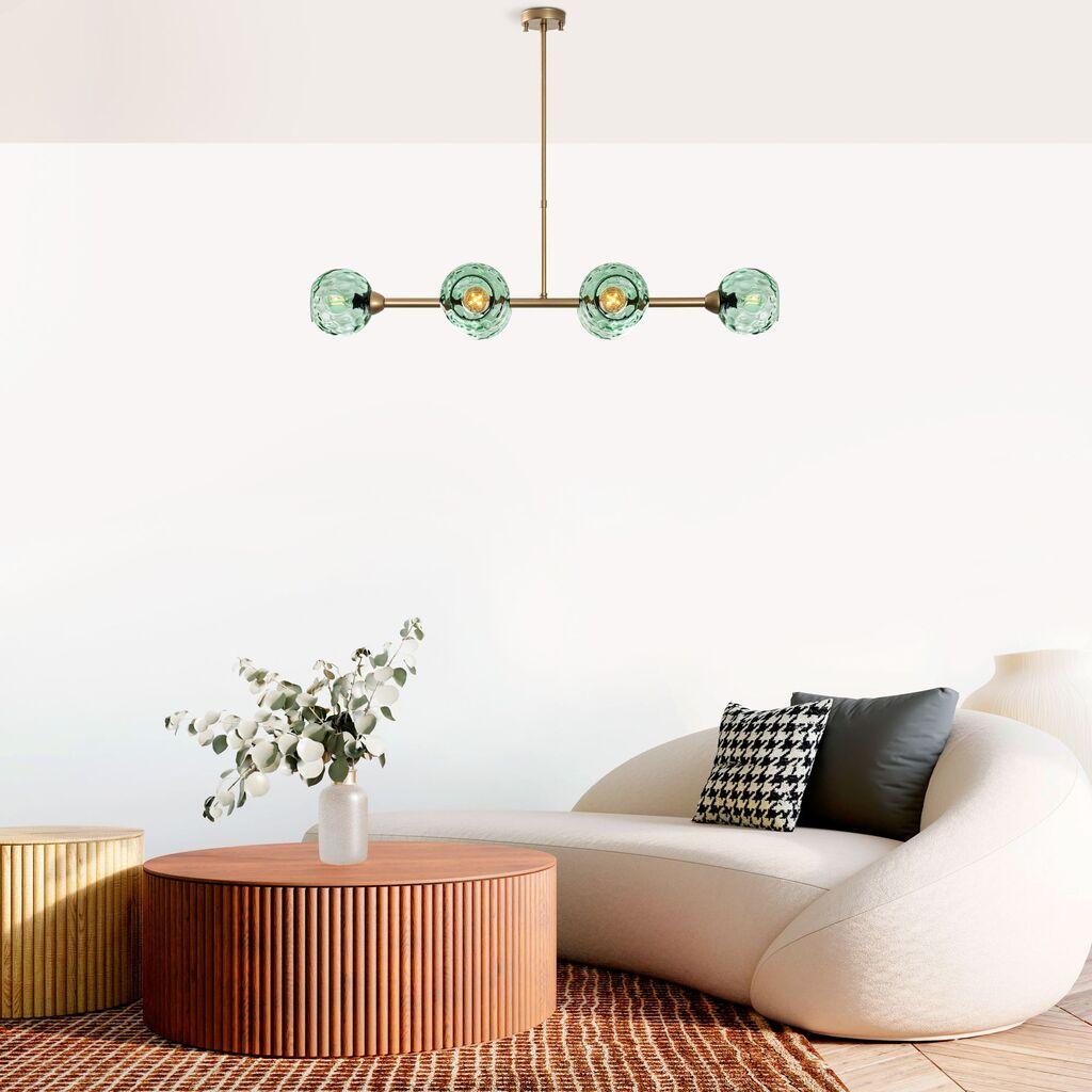 Opviq Luster Benek-15-14485, 103x40x74cm, IP20, златно-зелени бои