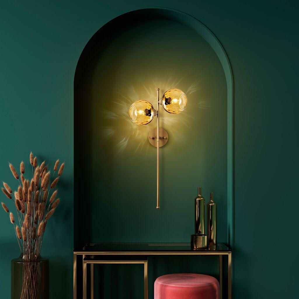 Opviq dzидна светилка Benek-15-14424, 35x25x72cm, IP20, златна боја