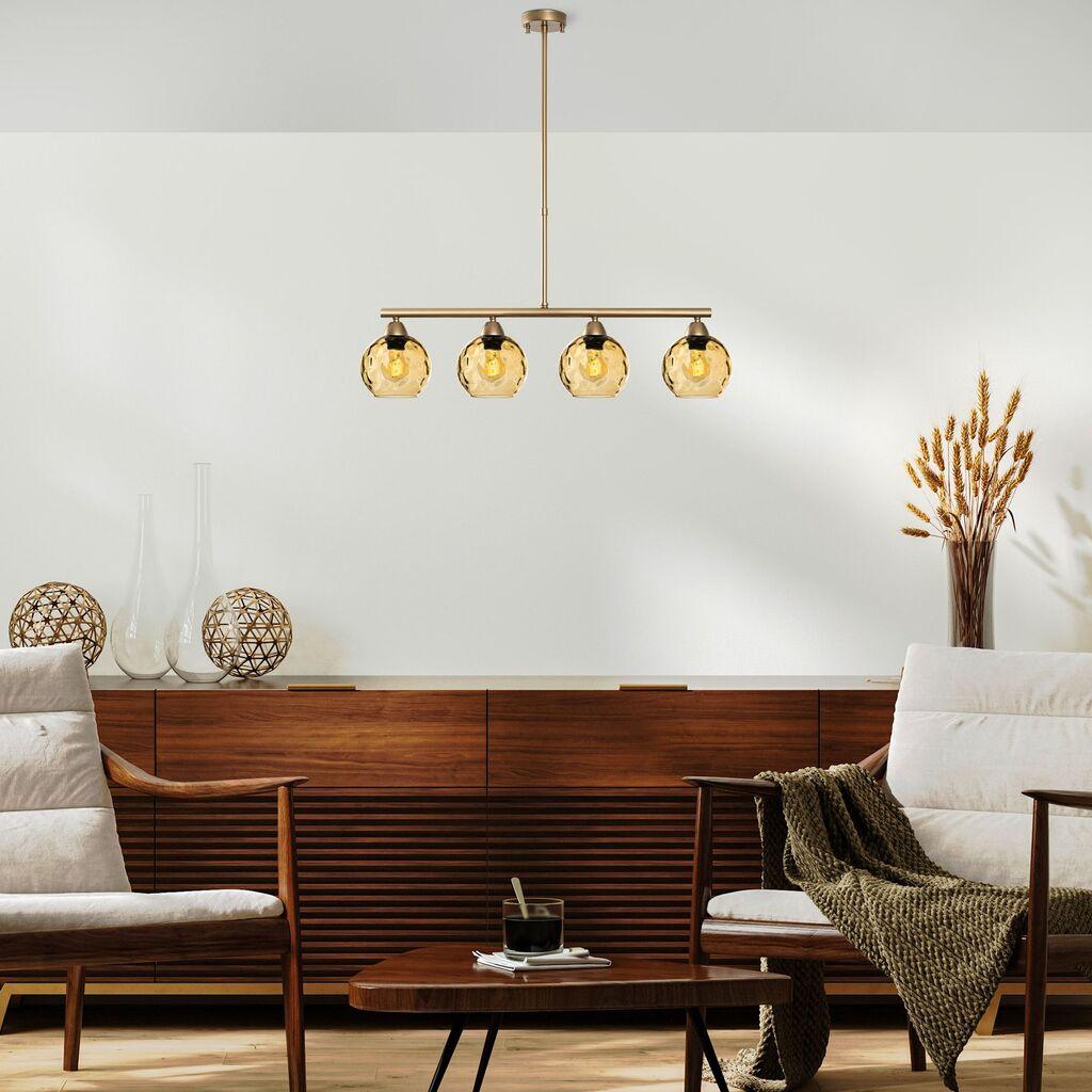 Opviq Luster Benek-15-14441, 80x15x80cm, IP20, златно-црвена боја