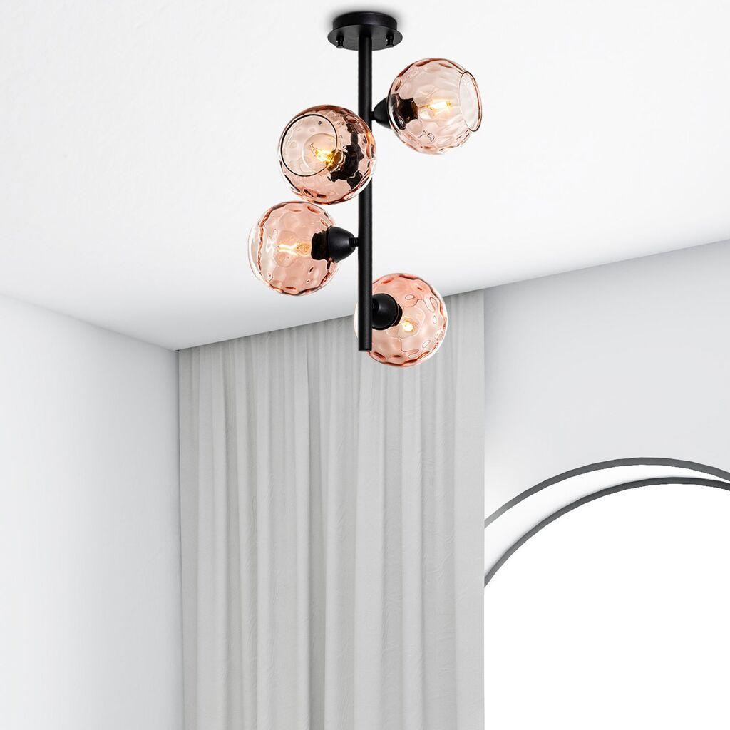 Opviq Luster Benek-15-14491, 40x40x55cm, IP20, црно-црвена