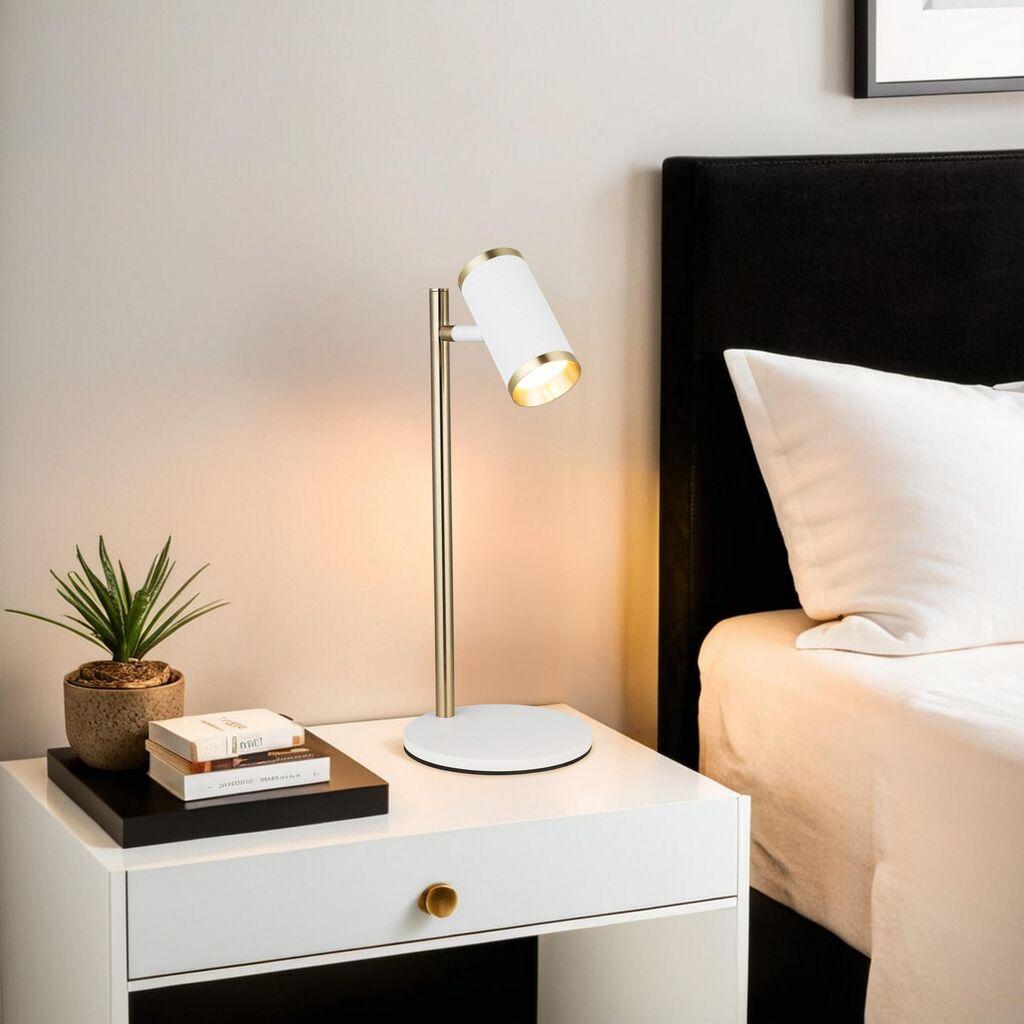 Столна ламба Opviq Lume-71-17, O5,5,11 cm, IP20, бело-златна боја