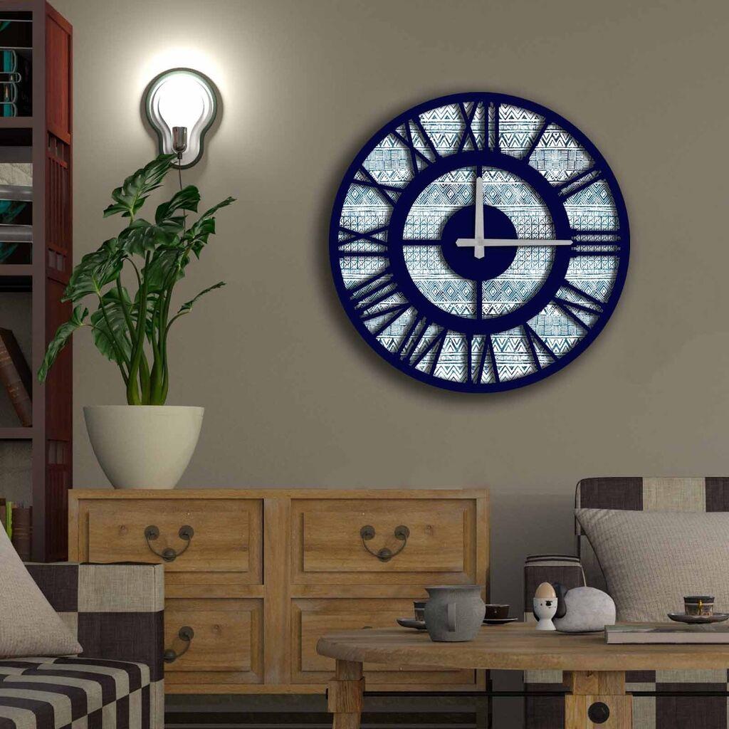 Wallity dzиден часовник 5050MS-065, 50 см, сино-бел